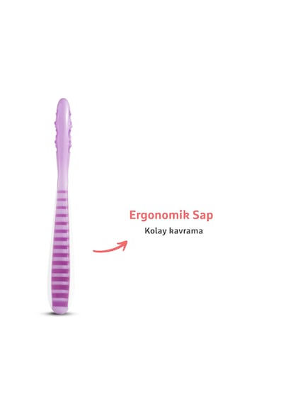 Munchkin Gentle Dip İlk Bebek Kaşığı 3'lü Set 4 Ay+ Aşamalı Beslenme Bpa İçermez Unisex Pembe-mor Mor - Pembe