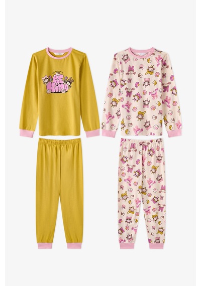 Penti Kız Çocuk Kindly Friends Uzun Kollu Pamuklu 2li Pijama Takımı Çok Renkli Penti Kız Çocuk Kindly Friends Uzun Kollu Pamuklu 2li Pijama Takımı Çok Renkli