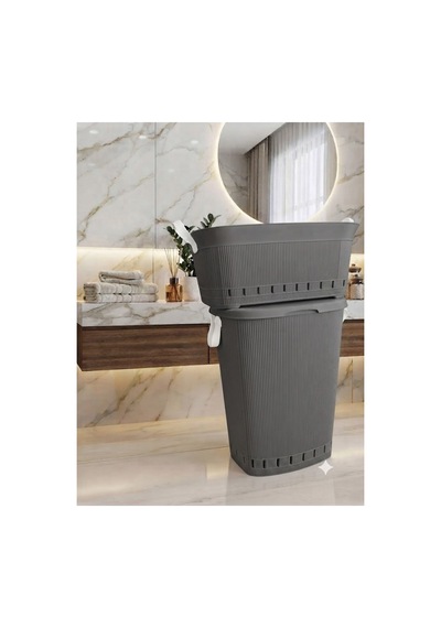 Still Çamaşır Sepeti 65 Lt + Çamaşır Selesi 40 Lt İkili Set Gri - 909303859 Gri