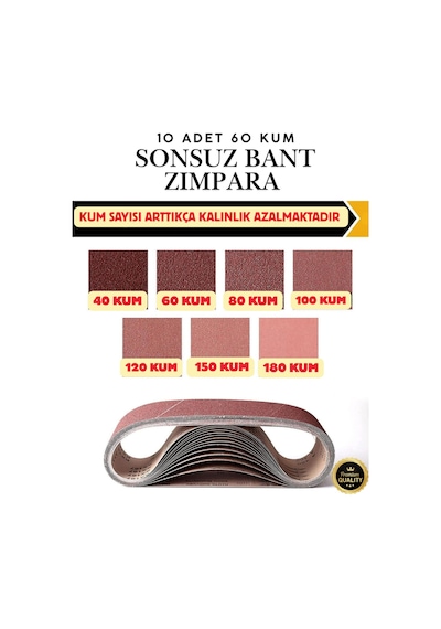 10 Adet Sonsuz Bant Zımpara Kağıdı 75x533 Mm - 60 Kum Tank Palet Zımpara Dayanıklı Alüminyum Oksit X-bez Tabakalı Ahşap Ve Metal Zımparalama, Pas Giderme Ve Çapak Alma Zımpara Bandı Seti 10 Adet Sonsuz Bant Zımpara Kağıdı 75x533 Mm - 60 Kum Tank Palet Zımpara Dayanıklı Alüminyum Oksit X-bez Tabakalı Ahşap Ve Metal Zımparalama, Pas Giderme Ve Çapak Alma Zımpara Bandı Seti