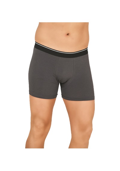 Özkan Underwear Özkan 11256 3'lü Paket Erkek Premium Kumaş Modal Pamuklu Esnek Yumuşak Boxer Şort Antrasit