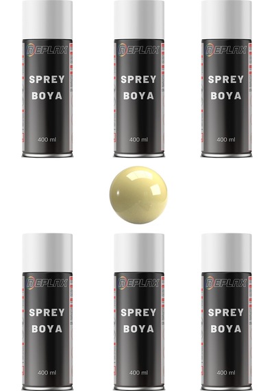 6 Adet Ral 1015 Fil Dişi Beji Sprey Boya 400 Ml.