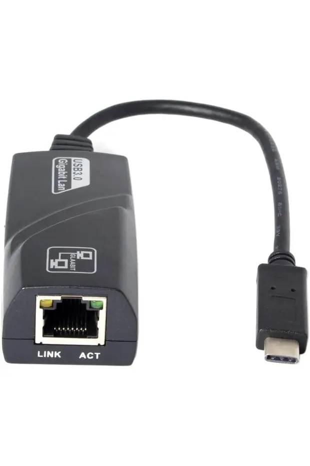 Yeni 2026 Type-c Usb Gigabit Destekli Rj45 Ethernet 10/100/1000 Çevirici Adaptör 3.1 Gigabit Lan Dönüştürücü