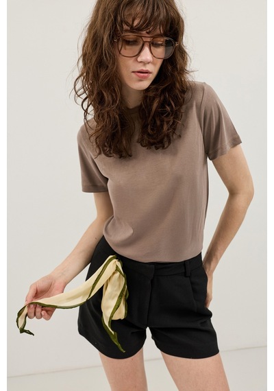 Antioch Modal Karışımlı T-shirt Bej