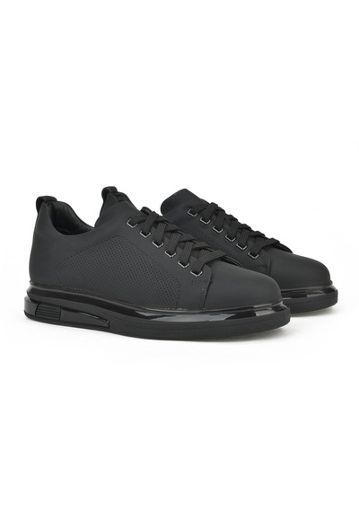 Ziya, Erkek Hakiki Deri Sneaker 1411026z865 Siyah Siyah