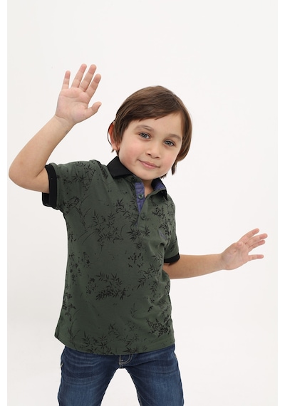 Toontoy Kids Toontoy Erkek Çocuk Desenli Tişört Haki