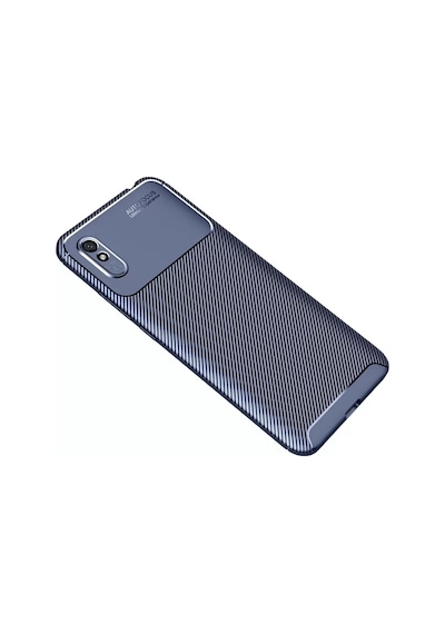 Xiaomi Redmi 9a Kılıf Auto Focus Karbon Kapak - Lacivert -