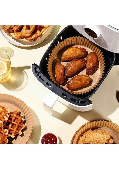 45 Adet Airfryer Pişirme Kapısı Tek Kullanımlık Kahverengi
