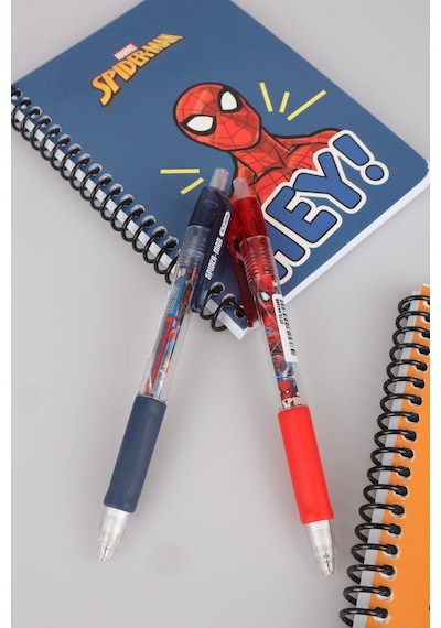 Lisanslı Spıderman Çizgili Not Defteri Ve Versatil Uçlu Kalem 0.7 Mm 2'lisi Altın