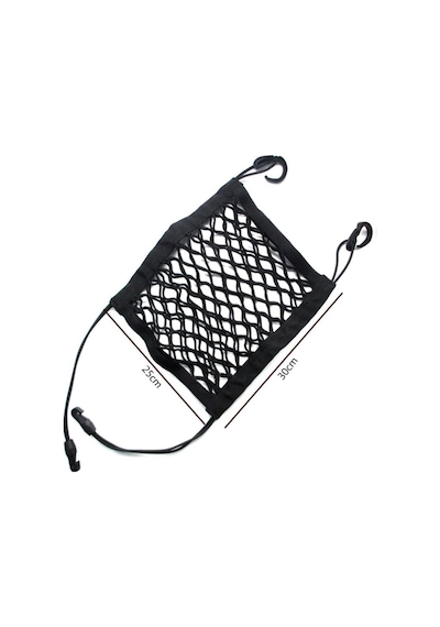 Oto Koltuk Arası File Ahtapot Ağ Düzenleyici Araç İçi Organizer Tek Cepli 30x28cm Siyah