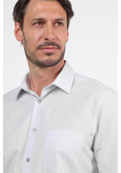İmza Lila Sert Yaka Kısa Kol Cepli Comfort Fit Pamuklu Gömlek 1004260258