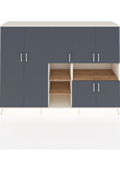Hyperion Dolap 13 Raflı 7 Kapaklı 220x44x163 Aytaşı-antrasit/çam Antrasıt/atlas Çam - Aytası Hyperion Dolap 13 Raflı 7 Kapaklı 220x44x163 Aytaşı-antrasit/çam Antrasıt/atlas Çam - Aytası