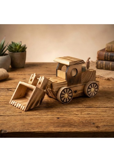 Yuma Ahşap Dekoratif Obje Kepçe - %100 El Yapımı - Ahşap - 14x9x7 Cm