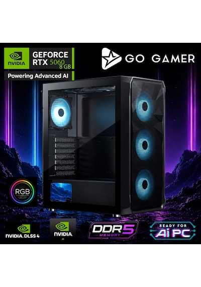 Go Gamer E352F i5-14400F 32 GB 2 TB SSD RTX5060 8 GB Free Dos Oem Paket Masaüstü Oyuncu Bilgisayarı
