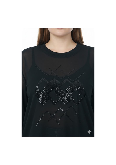 Faik Sönmez Kadın T-shirt Uw26tsh064 Siyah