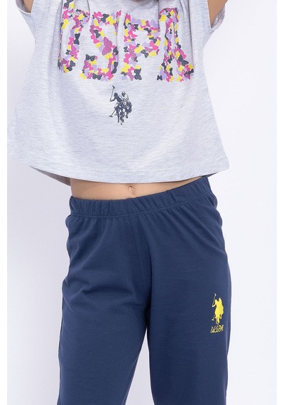 U.S. Polo Assn. U.s. Polo Assn. Kız Çocuk Gri Kapri Takım Us1063-c-v1 Kar Melanj