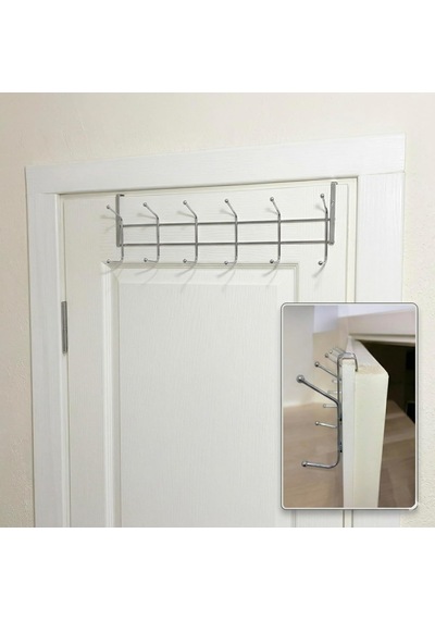 3 Adet Eski Tip Dar Kulaklı Kapı Arkası Askısı, Krom Kapı Arkası Askısı, 12 Topçuklu Askı, Paslanmaz Kapı Ü Diğer