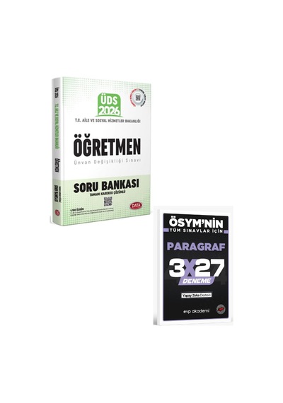 Data 2026 T.c. Aile Ve Sosyal Hizmetler Bakanlığı Üds Öğretmen Kadrosu Soru Bankası+ Evp Akademi Paragraf