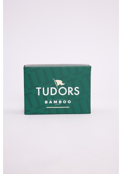 Tudors Özel Kutulu 3'lü Lacivert Bambu Çorap-51524