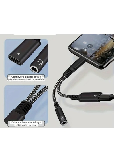 Wowssyo 2'si 1 Arada Type-c To 3.5mm+60w Hızlı Şarj Ve Kulaklık Çevirici Ce Lisanslı Hasır Örgülü Sağlam Beyaz - Siyah Wowssyo 2'si 1 Arada Type-c To 3.5mm+60w Hızlı Şarj Ve Kulaklık Çevirici Ce Lisanslı Hasır Örgülü Sağlam Beyaz - Siyah
