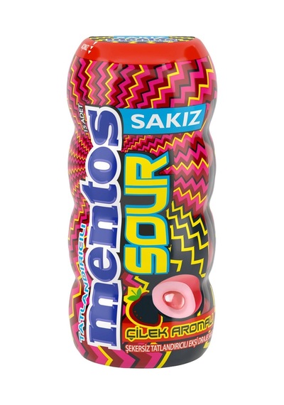 Mentos Ekşi Çilek Aromalı Draje Sakız 30 G 3'li Ekonomik Paket - 3 Adet Tarı