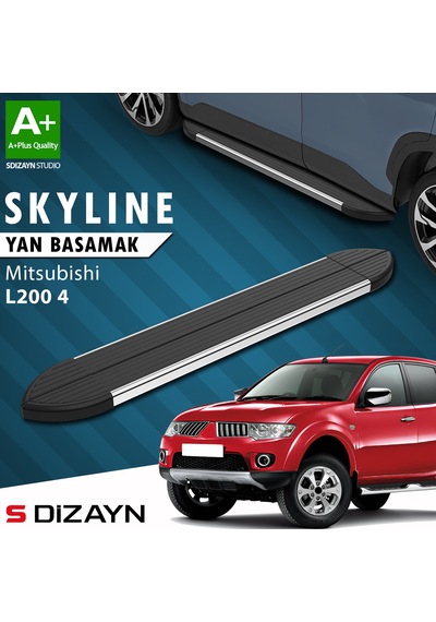 S-dizayn Mitsubishi L200 4 Skyline Krom Yan Basamak 193 Cm 2006-2015 A+ Kalite