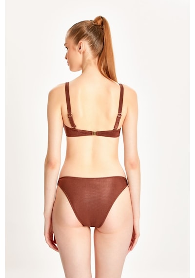 Too Salty Swimwear Kadın Halka Aksesuarlı Bralet Bikini Takımı 24s123st Kahverengi
