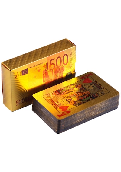 Gold Euro İskambil Kağıdı Pvc Su Geçirmez Oyun Kağıdı Cin461sr