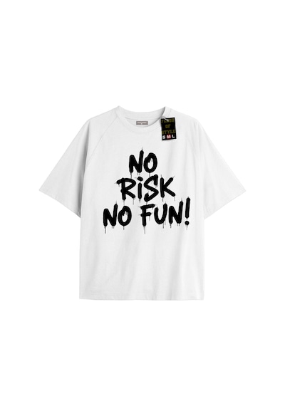 Flood Of Style Beyaz Oversize T-shirt Norisknofun Özel Tasarım