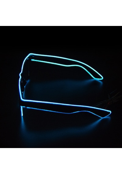Schulzz Neon LED Mavi Işıklı Kumandalı ve 3 Modlu Parti Gözlük