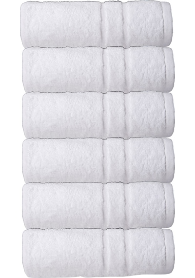 Otel, El, Yüz, Baş Havlusu 50x100 Cm 6'lı Set Pamuklu Ekru
