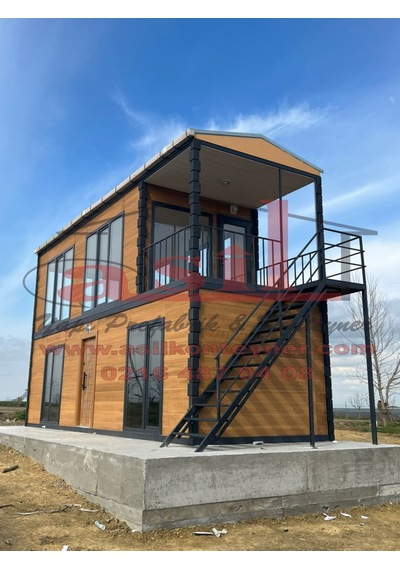 54 M² 2 Katlı,çatı, Verandalı Dış Ahşap Desen Betopan, İç Betopan