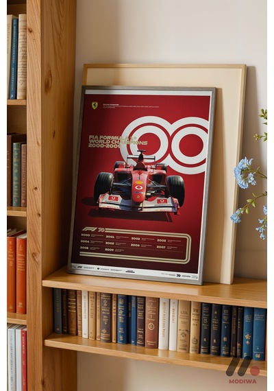 Formula 1 Şampiyonları 2000-2009, Siyah Çerçeveli Duvar Tablosu - Oto Severlere Özel Hediye