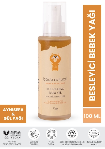 Bade Natural Besleyici ve Rahatlatıcı Bebek Yağı 100 ml