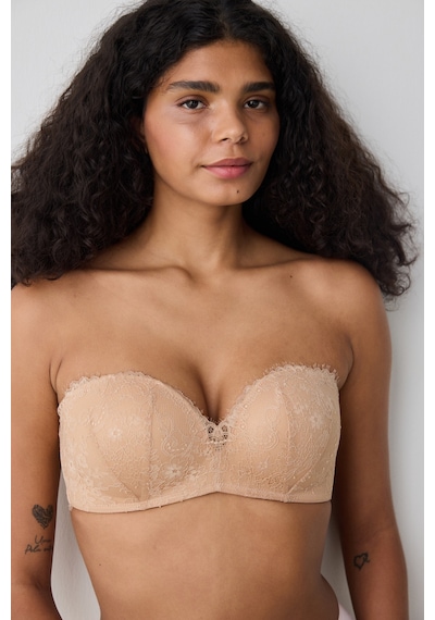 Penti Push Up Lace Dantel Bej Straplez Sütyen