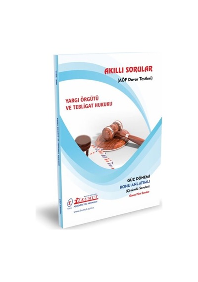 İlkumut Yayınları - Yargı Örgütü Ve Tebligat Hukuku - Konu Anlatımlı - Çözümlü Sorular