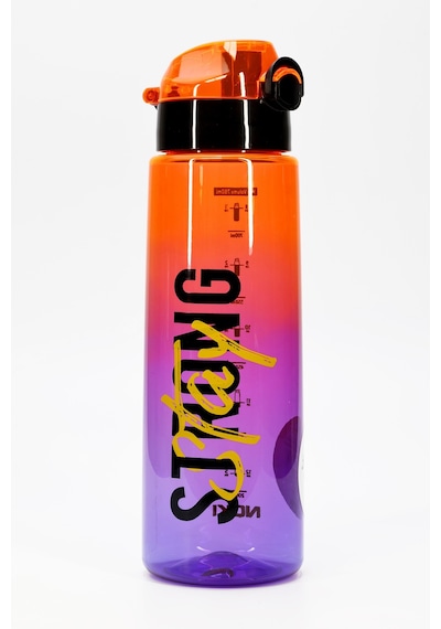Su Matarası Tritan Geniş Ağız Su Şişesi Grafiti Spor Matarası Suluğu Bpasız 800 Ml Turuncu 0104