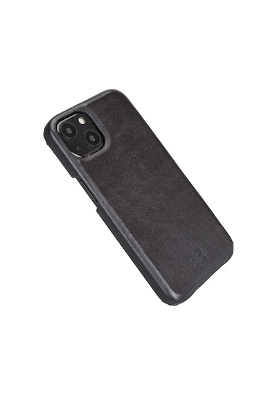 Bouletta Apple İphone 13 Uyumlu Deri Arka Kapak F360 Rst1 Siyah