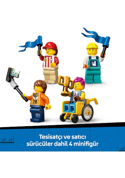 LEGO® City Senin Kuralların: Yarış Arabası Rampa Parçası 60460 - 6 Yaş ve Üzeri Çocuklar için Yaratıcı Oyuncak Yapım Seti (436P)
