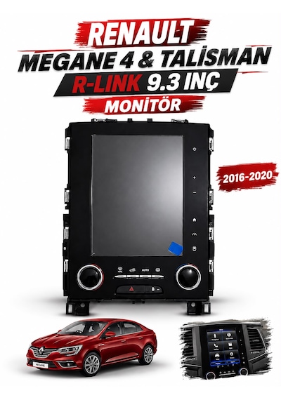 Megane 4 - Talisman Faz 1 2016-2020 R Link 2 Orijinal 9.3 İnç Multimedya Monitörü 280905445r