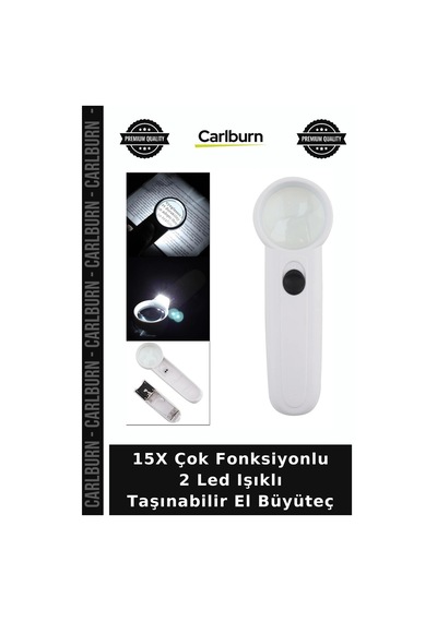 15x Çok Fonksiyonlu 2 Led Işıklı Taşınabilir El Büyüteç Pul İnceleme Detay Görme
