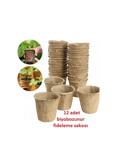 Gardener Biyobozunur Fideleme Saksısı 12 Adet