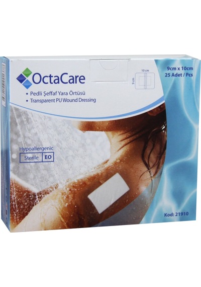Octacare Şeffaf PU Film Yara Örtüsü Tekli 9 x 10 CM