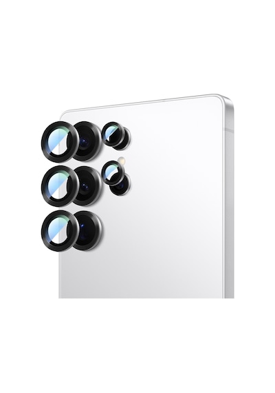 Galaxy S25 Ultra Uyumlu Caseworld Alloy Serisi Oleofobik Anti Reflective Kamera Lens Koruyucu Gümüş