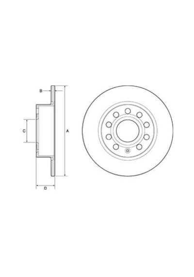 Vw Golf Vi 1.6 Tdi 2009-2012 Delphi Arka Fren Diski N11.5266