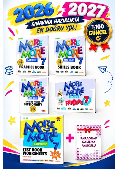 More And More 7. Sınıf Practice Book + Test Book Seti 2027