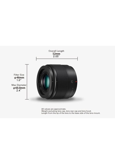 Panasonic H-h025e Lumıx G Sabit Yanma Genişliği 25 Mm F1.7 Asph.