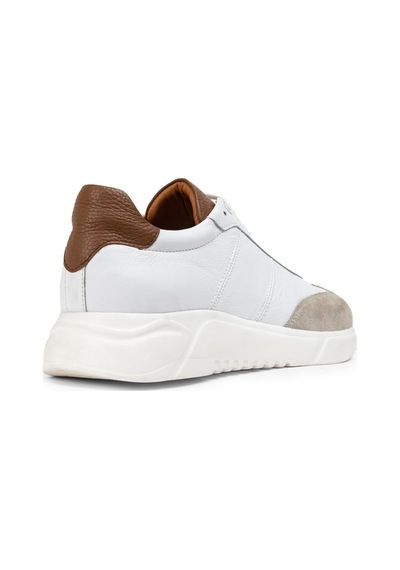 Deery Hakiki Deri Beyaz Erkek Sneaker Ayakkabı - 01961Mbyzp01 Beyaz