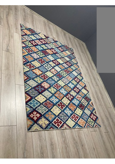 Tuğra Etnik Desenli Alt Kısmı Dokuma Kilim 160x230 Ebatlı