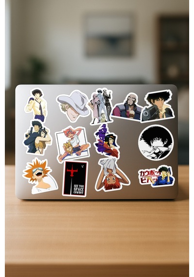 Cowboy Bebop Kovboy Bebop Anime Telefon Laptop Bullet Journal Sticker Paketi 26 Adet Çok Renkli